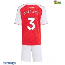 Arsenal Cristhian Mosquera #3 Hjemmedraktsett Barn 2025-26 Kortermet (+ Korte bukser)